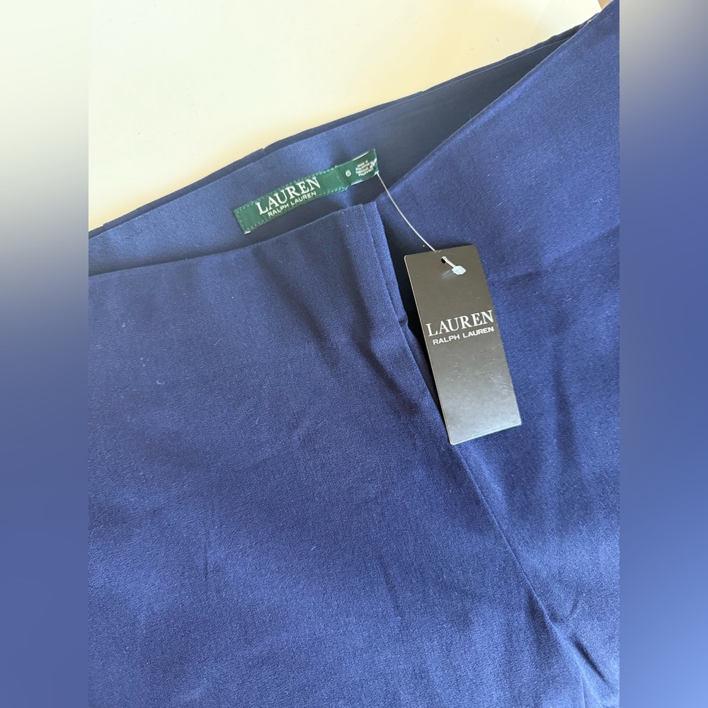 Ralph Lauren Classic stretch Navy Straight Leg Pants - Picture 4 of 9